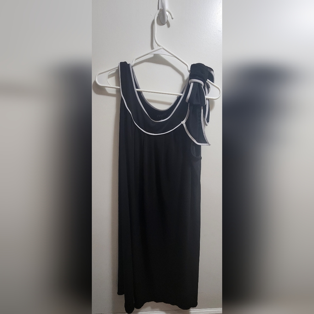 En Focus Women Black Bow Shoulder Dress 16W